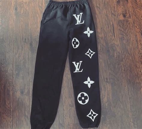 fake louis vuitton sweatpants|louis vuitton checkered pants.